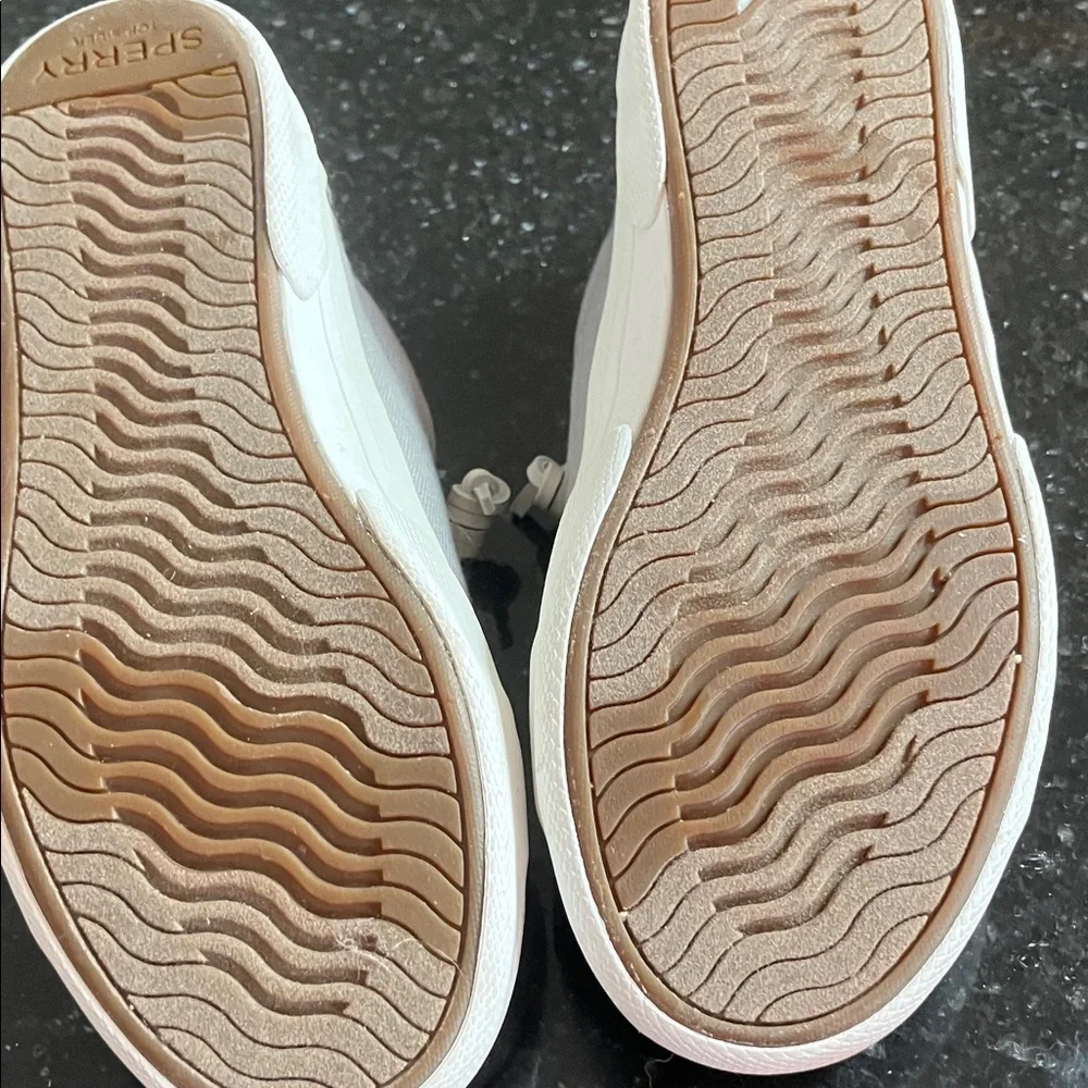 Sperry Light Gray Canvas Lace-Up Sneakers - Picture 4 of 4